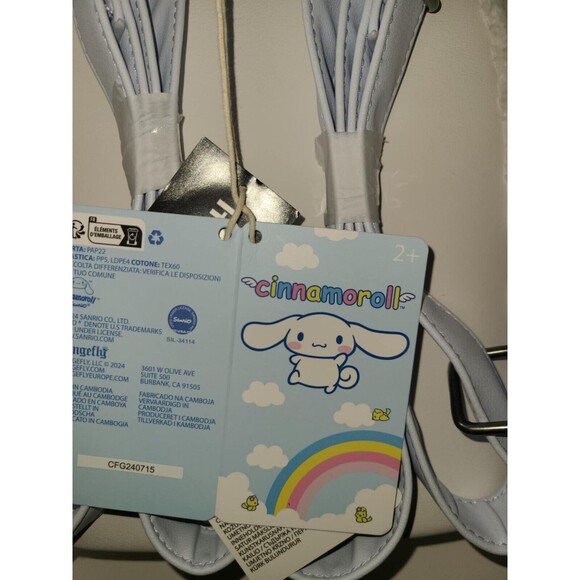 NEW NWT Loungefly Cinnamoroll Flower Crown Plush Fuzzy Mini Backpack Hello Kitty - Picture 6 of 6